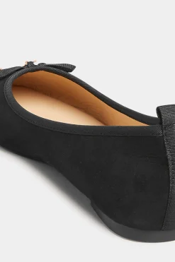 M&Co Pixiegirl Pixiegirl Black Patent Bow Charm Ballerina Pumps In Standard Fit><noscript><img width=
