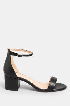 M&Co Pixiegirl Pixiegirl Black Mid Block Heel Sandals In Standard Fit><noscript><img width=