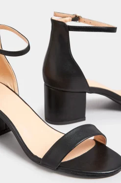 M&Co Pixiegirl Pixiegirl Black Mid Block Heel Sandals In Standard Fit><noscript><img width=