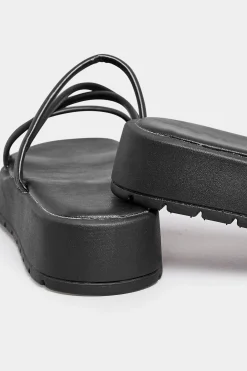 M&Co Pixiegirl Pixiegirl Black Strappy Flatform Sandals In Standard Fit><noscript><img width=
