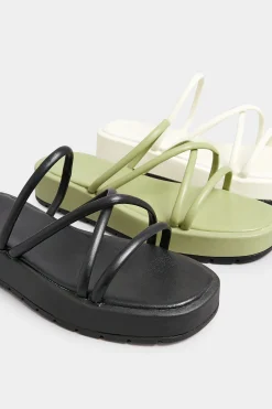 M&Co Pixiegirl Pixiegirl Black Strappy Flatform Sandals In Standard Fit><noscript><img width=
