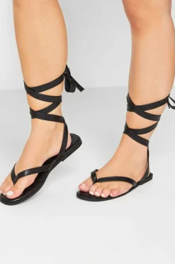 M&Co Pixiegirl Pixiegirl Black Ankle Strap Flat Sandals In Standard Fit>Women Flat Shoes