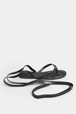 M&Co Pixiegirl Pixiegirl Black Ankle Strap Flat Sandals In Standard Fit><noscript><img width=