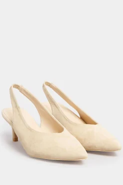M&Co Pixiegirl Pixiegirl Nude Slingback Kitten Heel Court Shoes In Standard Fit>Women Heels