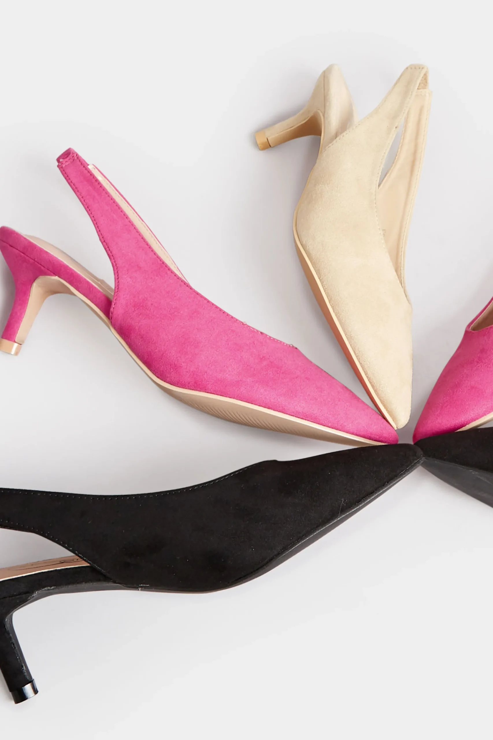 M&Co Pixiegirl Pixiegirl Nude Slingback Kitten Heel Court Shoes In Standard Fit>Women Heels