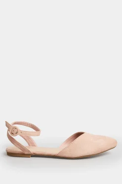 M&Co Pixiegirl Pixiegirl Nude Faux Suede Two Part Pointed Ballerina Pumps In Standard Fit><noscript><img width=