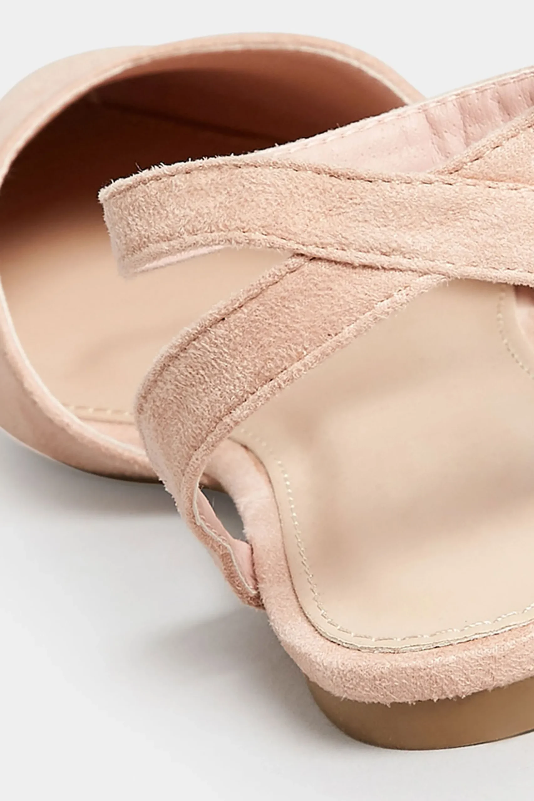 M&Co Pixiegirl Pixiegirl Nude Faux Suede Two Part Pointed Ballerina Pumps In Standard Fit>Women Flat Shoes