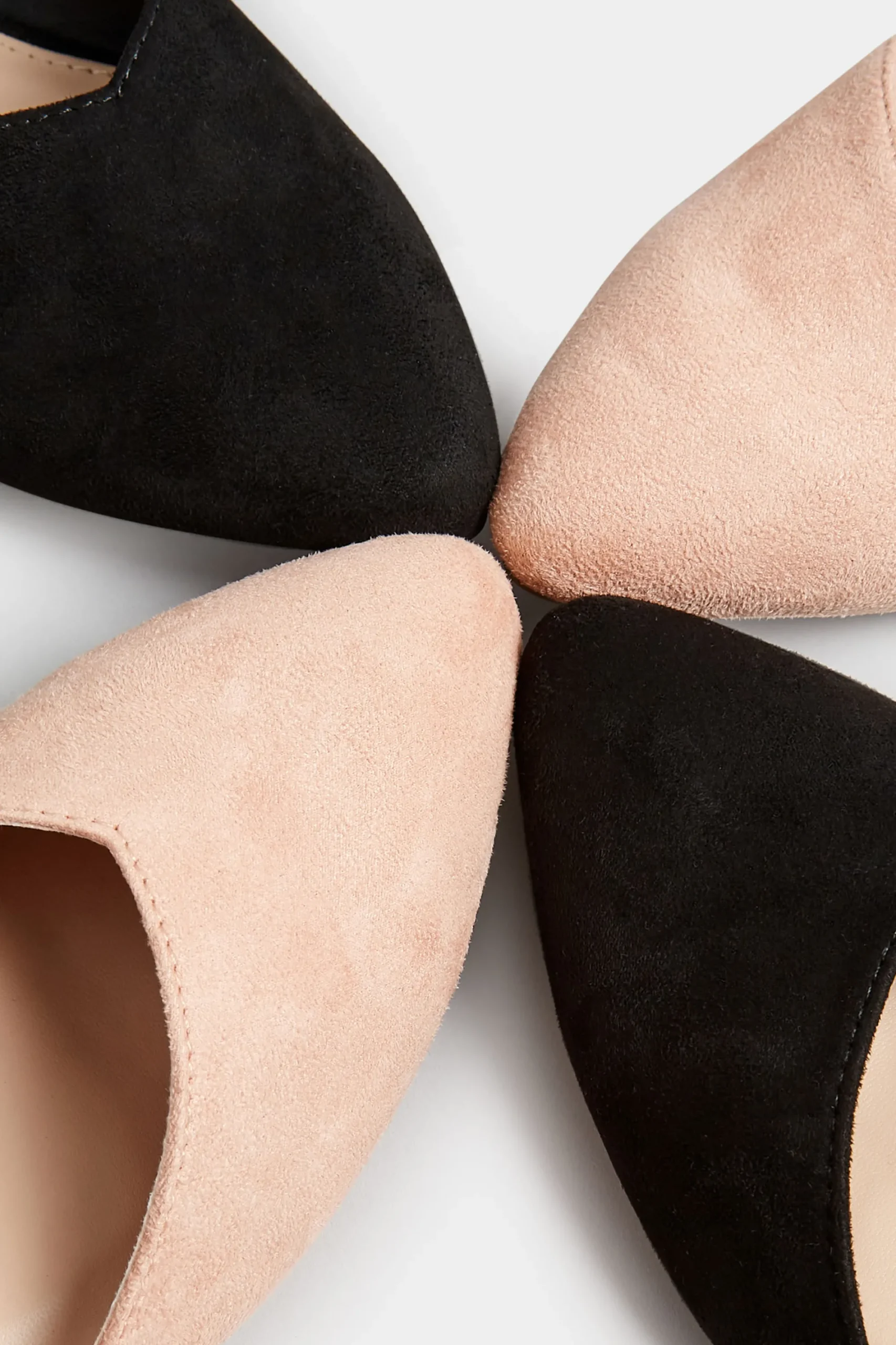 M&Co Pixiegirl Pixiegirl Nude Faux Suede Two Part Pointed Ballerina Pumps In Standard Fit>Women Flat Shoes