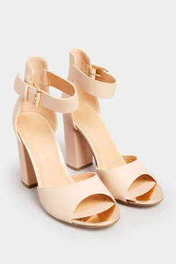 M&Co Pixiegirl Pixiegirl Nude Ankle Strap High Block Heels In Standard Fit>Women Heels