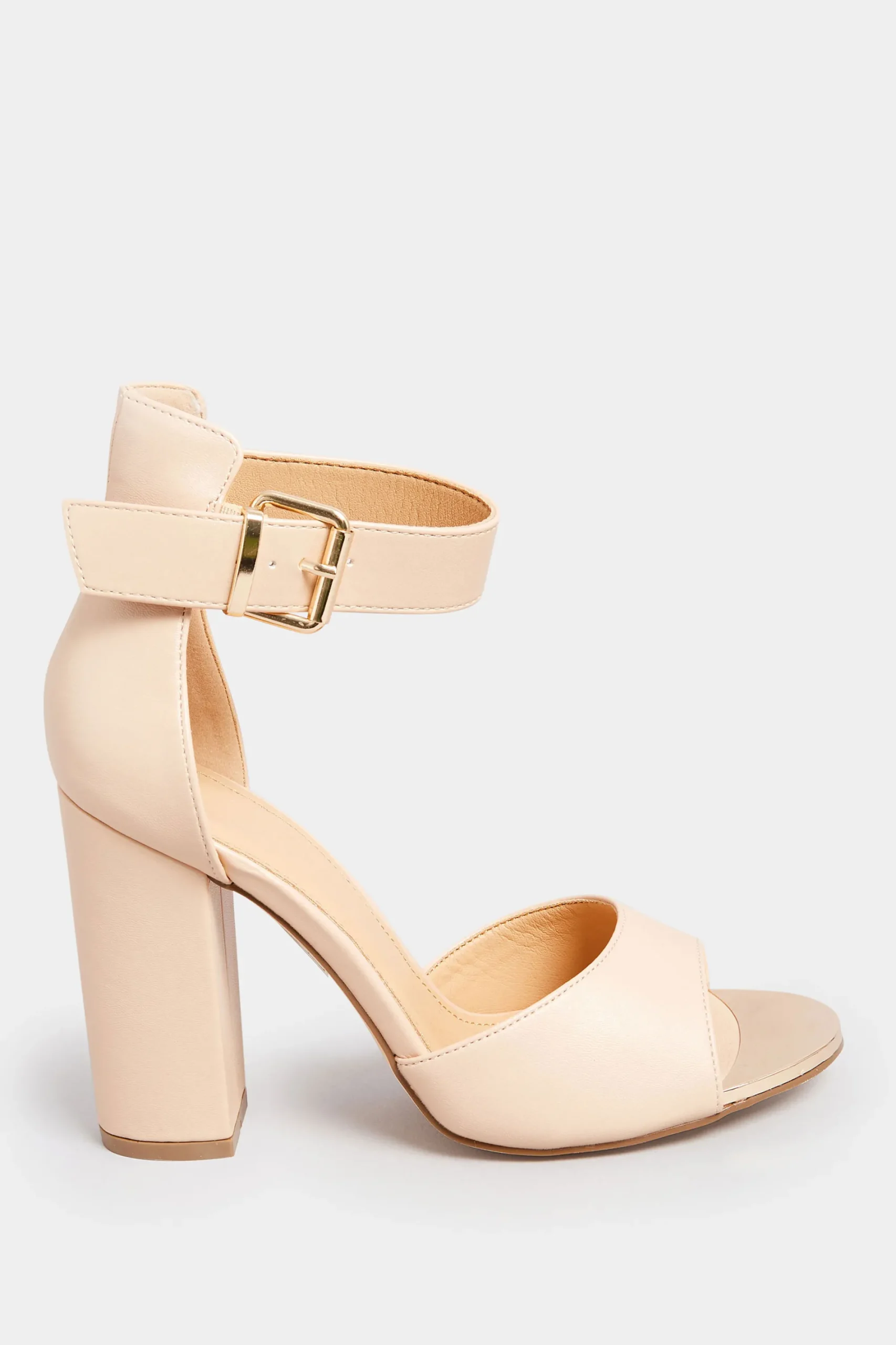 M&Co Pixiegirl Pixiegirl Nude Ankle Strap High Block Heels In Standard Fit>Women Heels
