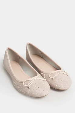 M&Co Pixiegirl Pixiegirl Nude Diamante Ballerina Pumps In Standard Fit>Women Flat Shoes