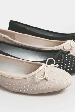 M&Co Pixiegirl Pixiegirl Nude Diamante Ballerina Pumps In Standard Fit><noscript><img width=