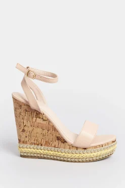 M&Co Pixiegirl Pixiegirl Nude High Wedge Heels In Standard Fit><noscript><img width=