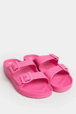 M&Co Pixiegirl Pixiegirl Pink Two Strap Sliders In Standard Fit>Women Mules & Sliders