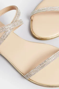 M&Co Pixiegirl Pixiegirl Rose Gold Diamante Sandals In Standard Fit><noscript><img width=