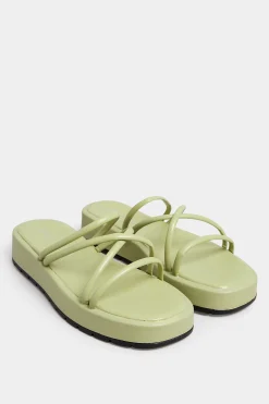 M&Co Pixiegirl Pixiegirl Sage Green Strappy Flatform Sandals In Standard Fit>Women Sandals