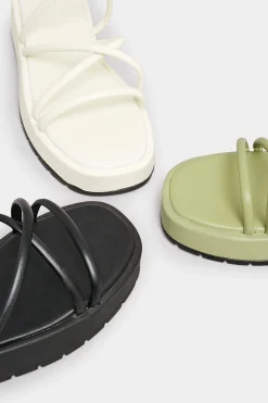 M&Co Pixiegirl Pixiegirl Sage Green Strappy Flatform Sandals In Standard Fit><noscript><img width=