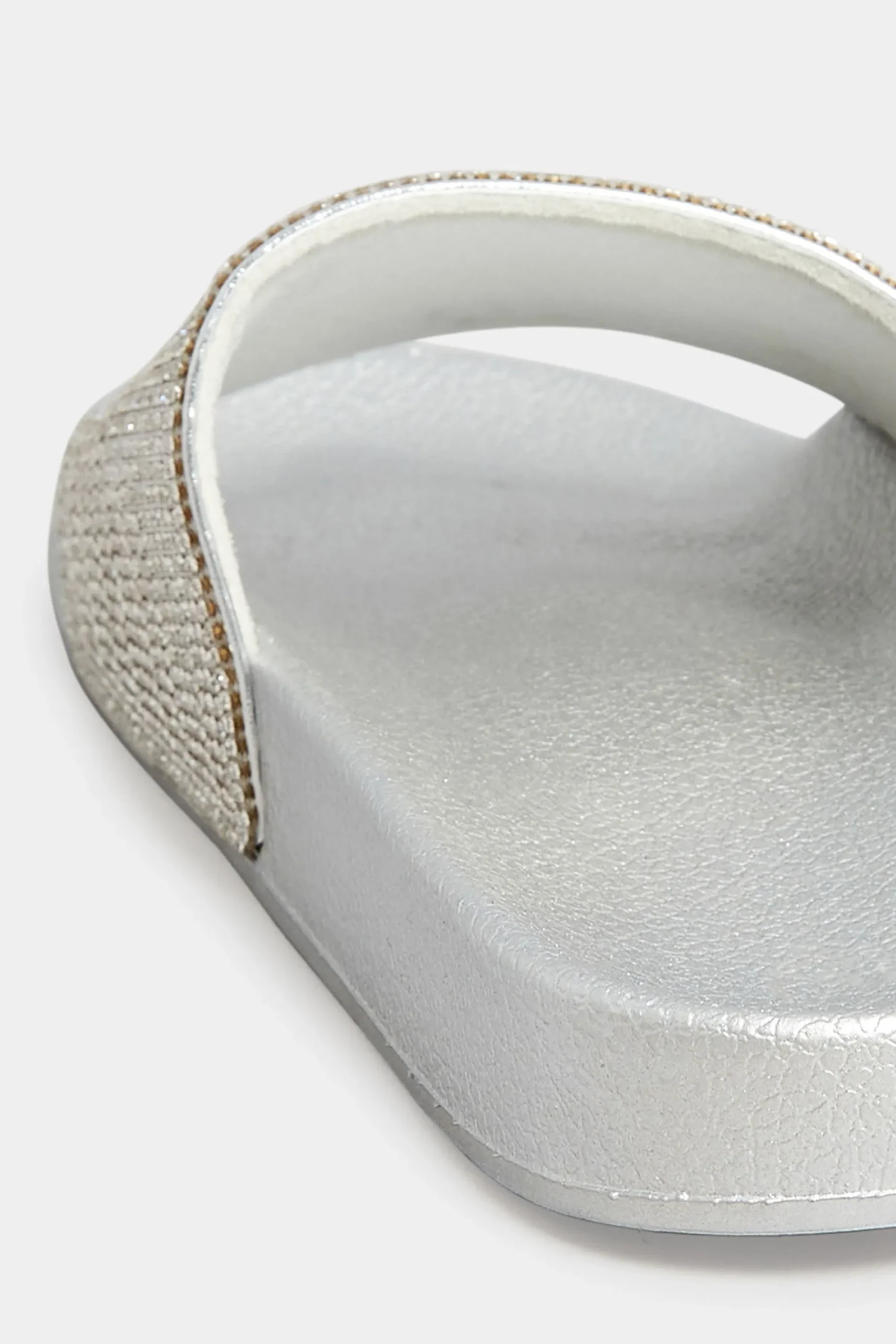 M&Co Pixiegirl Pixiegirl Silver Diamante Sliders In Standard Fit>Women Sandals