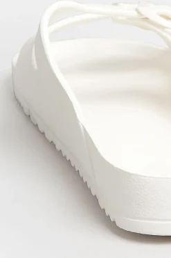 M&Co Pixiegirl Pixiegirl White Two Strap Sliders In Standard Fit><noscript><img width=