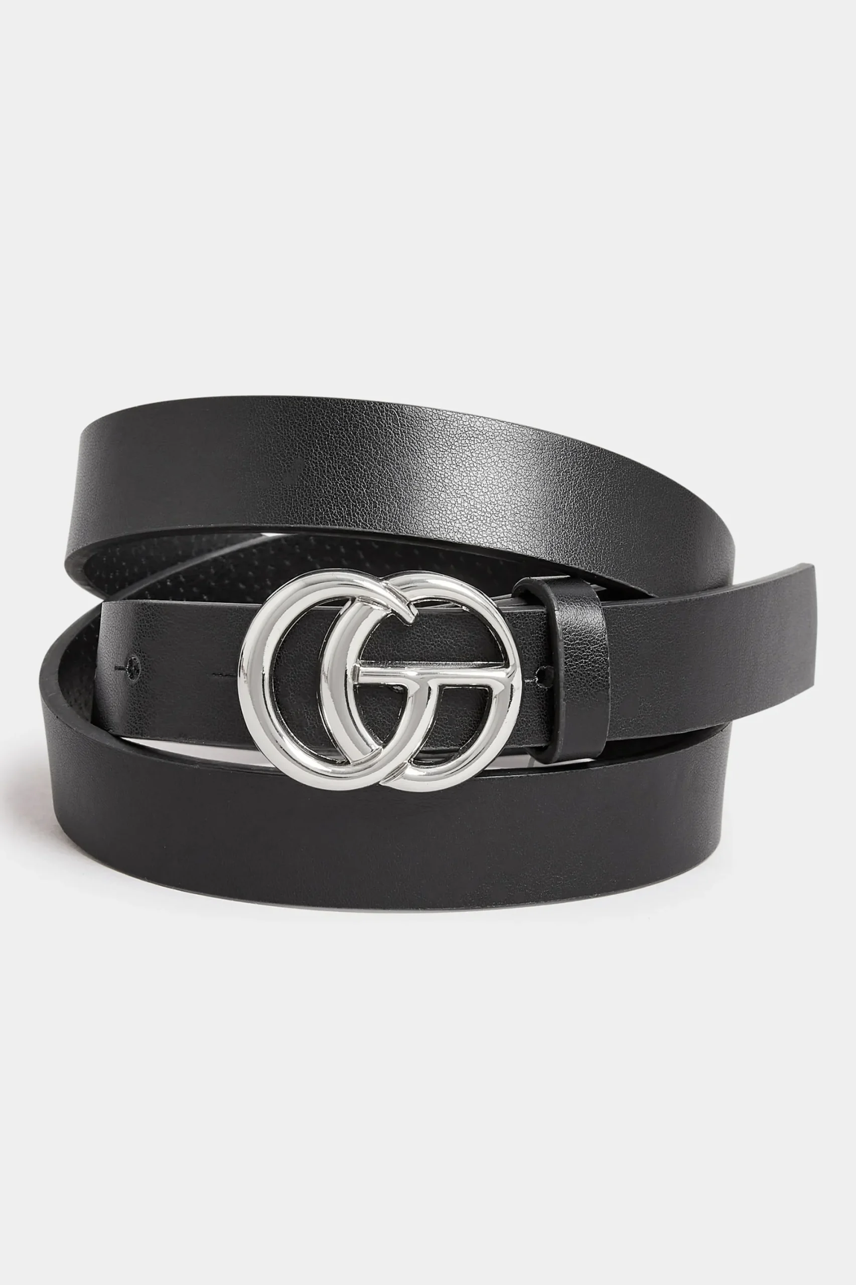 M&Co Yours Yours 2 Pack Black & Croc Print Initial Logo Belts>Women Belts