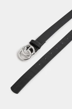 M&Co Yours Yours 2 Pack Black & Croc Print Initial Logo Belts><noscript><img width=