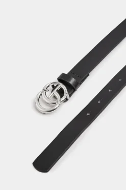M&Co Yours Yours 2 Pack Black & Croc Print Initial Logo Belts><noscript><img width=