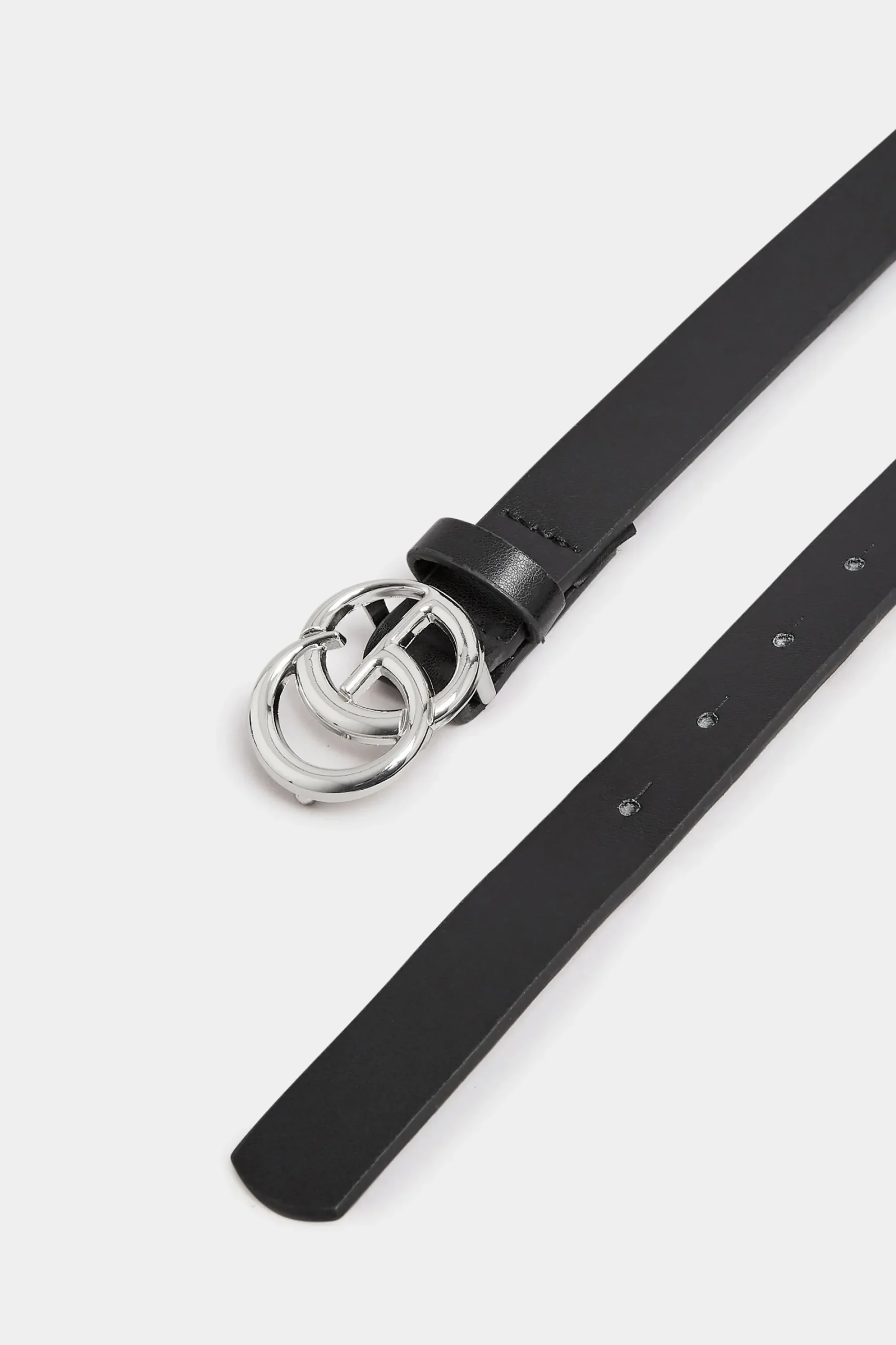 M&Co Yours Yours 2 Pack Black & Croc Print Initial Logo Belts>Women Belts