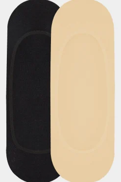 M&Co Yours Yours 2 Pack Black & Nude Footsie Socks><noscript><img width=