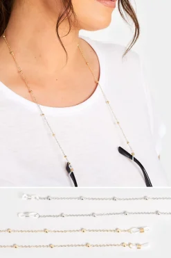 M&Co Yours Yours 2 Pack Silver & Gold Beaded Sunglasses Chain Set>Women Sunglasses