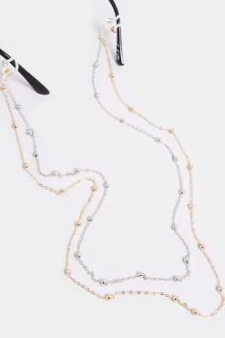M&Co Yours Yours 2 Pack Silver & Gold Beaded Sunglasses Chain Set><noscript><img width=