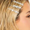M&Co Yours Yours 3 Pack Silver Crystal Hairslide Set>Women Hair Accessories