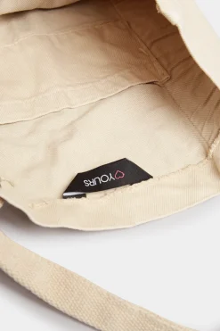 M&Co Yours Yours Beige Brown Canvas Tote Bag><noscript><img width=