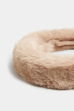 M&Co Yours Yours Beige Brown Faux Fur Headband>Women Hair Accessories