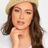 M&Co Yours Yours Beige Brown Straw Beret>Women Hats