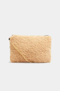 M&Co Yours Yours Beige Brown Shearling Teddy Bag>Women Bags
