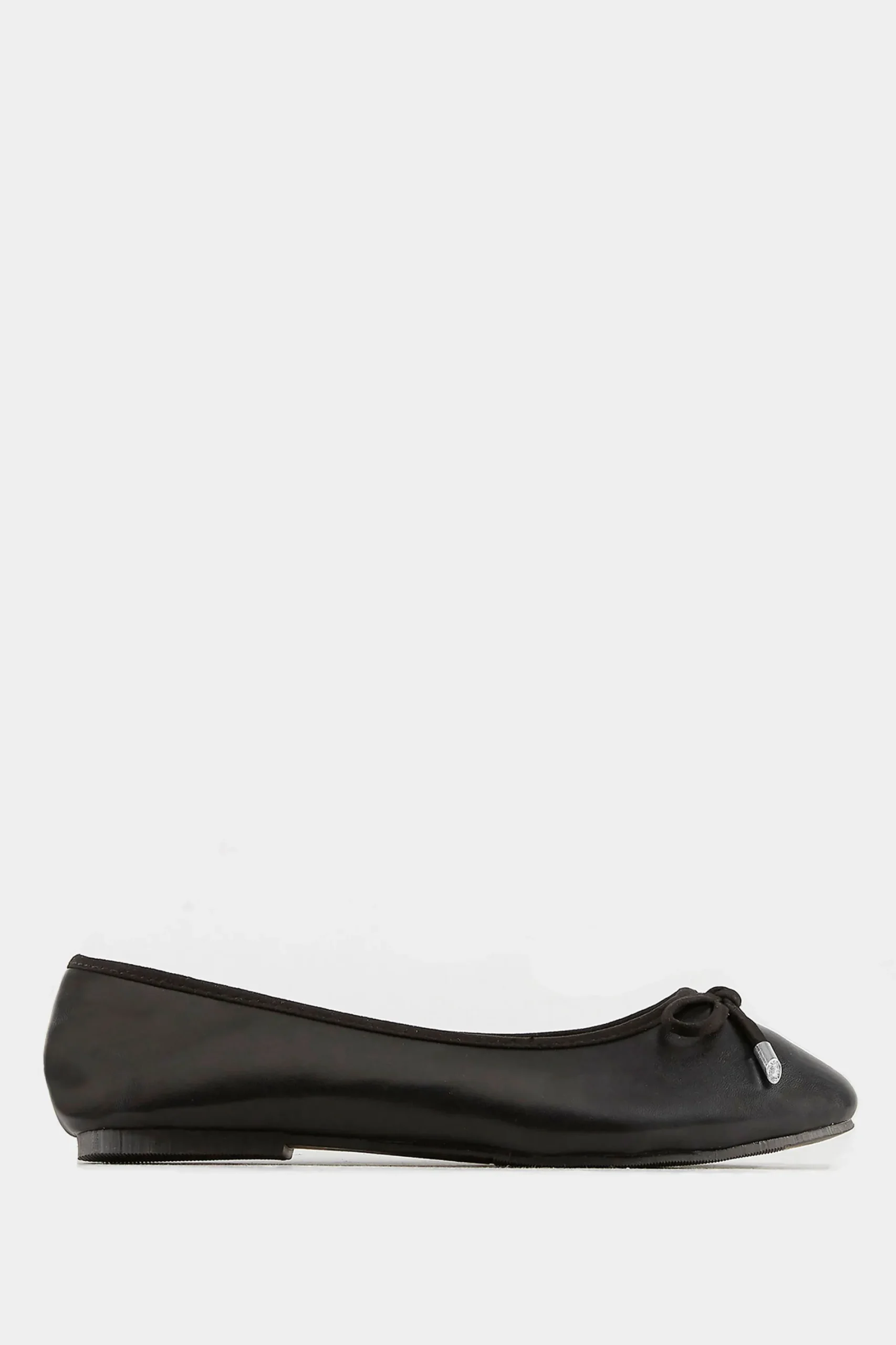 M&Co Yours Yours Black Ballerina Pumps In Wide E Fit & Extra Wide Eee Fit>Women Flat Shoes