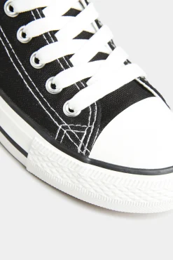 M&Co Yours Yours Black Canvas Low Trainers In Wide E Fit><noscript><img width=