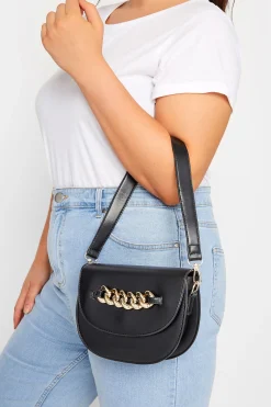 M&Co Yours Yours Black Chain Detail Shoulder Bag>Women Bags