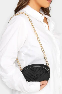 M&Co Yours Yours Black Chain Strap Camera Bag>Women Bags