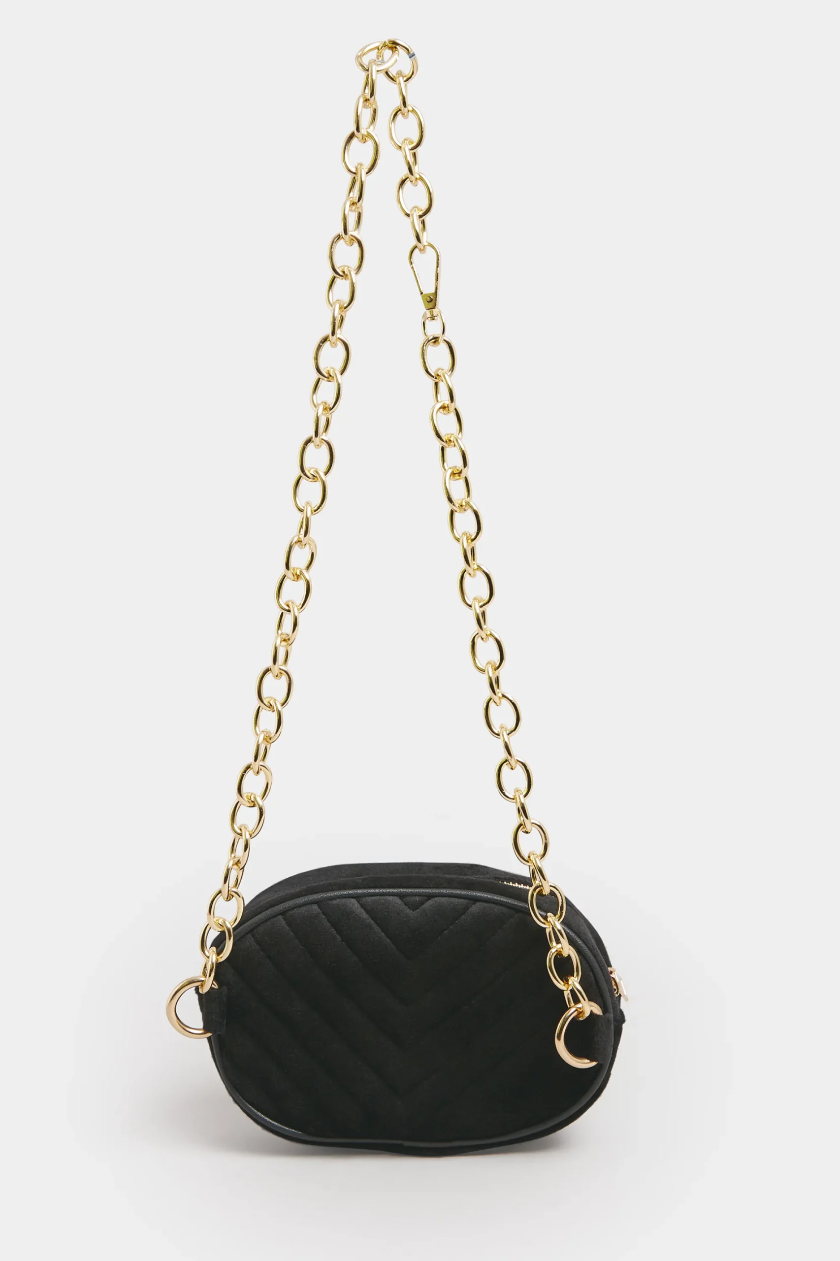 M&Co Yours Yours Black Chain Strap Camera Bag>Women Bags