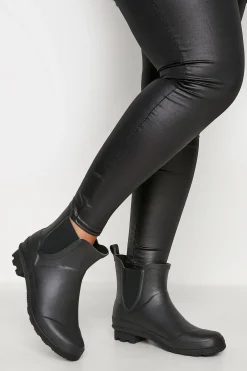 M&Co Yours Yours Black Chelsea Wellies In Wide E Fit>Women Boots