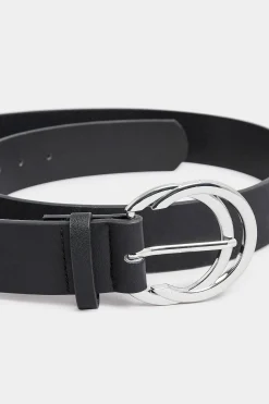 M&Co Yours Yours Black Double Hoop Belt><noscript><img width=