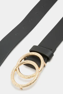 M&Co Yours Yours Black Double Circle Textured Belt><noscript><img width=