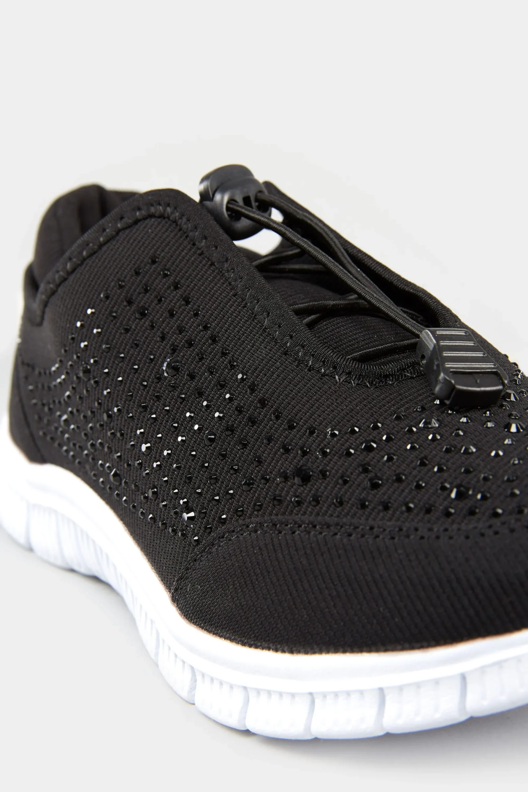 M&Co Yours Yours Black Embellished Trainers In Wide E Fit & Extra Wide Eee Fit>Women Flat Shoes