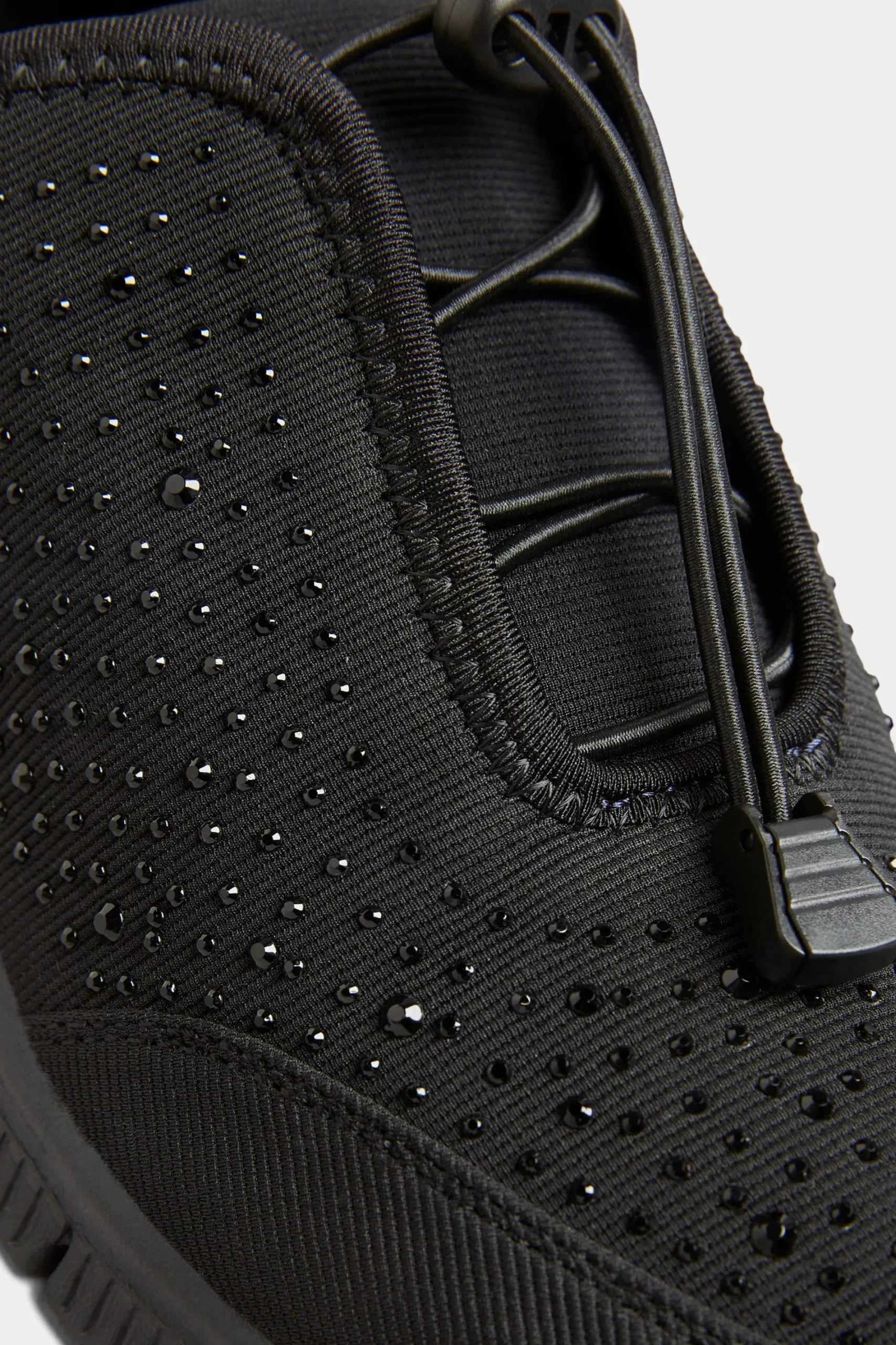 M&Co Yours Yours Black Embellished Drawcord Trainers In Wide E Fit & Extra Wide Eee Fit>Women Flat Shoes