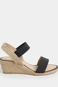 M&Co Yours Yours Black Espadrille Wedge Sandals In Wide E Fit & Extra Wide Eee Fit><noscript><img width=