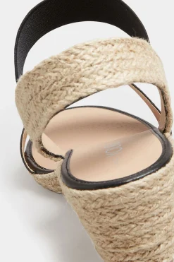 M&Co Yours Yours Black Espadrille Wedge Sandals In Wide E Fit & Extra Wide Eee Fit><noscript><img width=