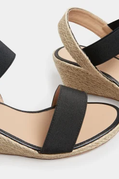 M&Co Yours Yours Black Espadrille Wedge Sandals In Wide E Fit & Extra Wide Eee Fit><noscript><img width=