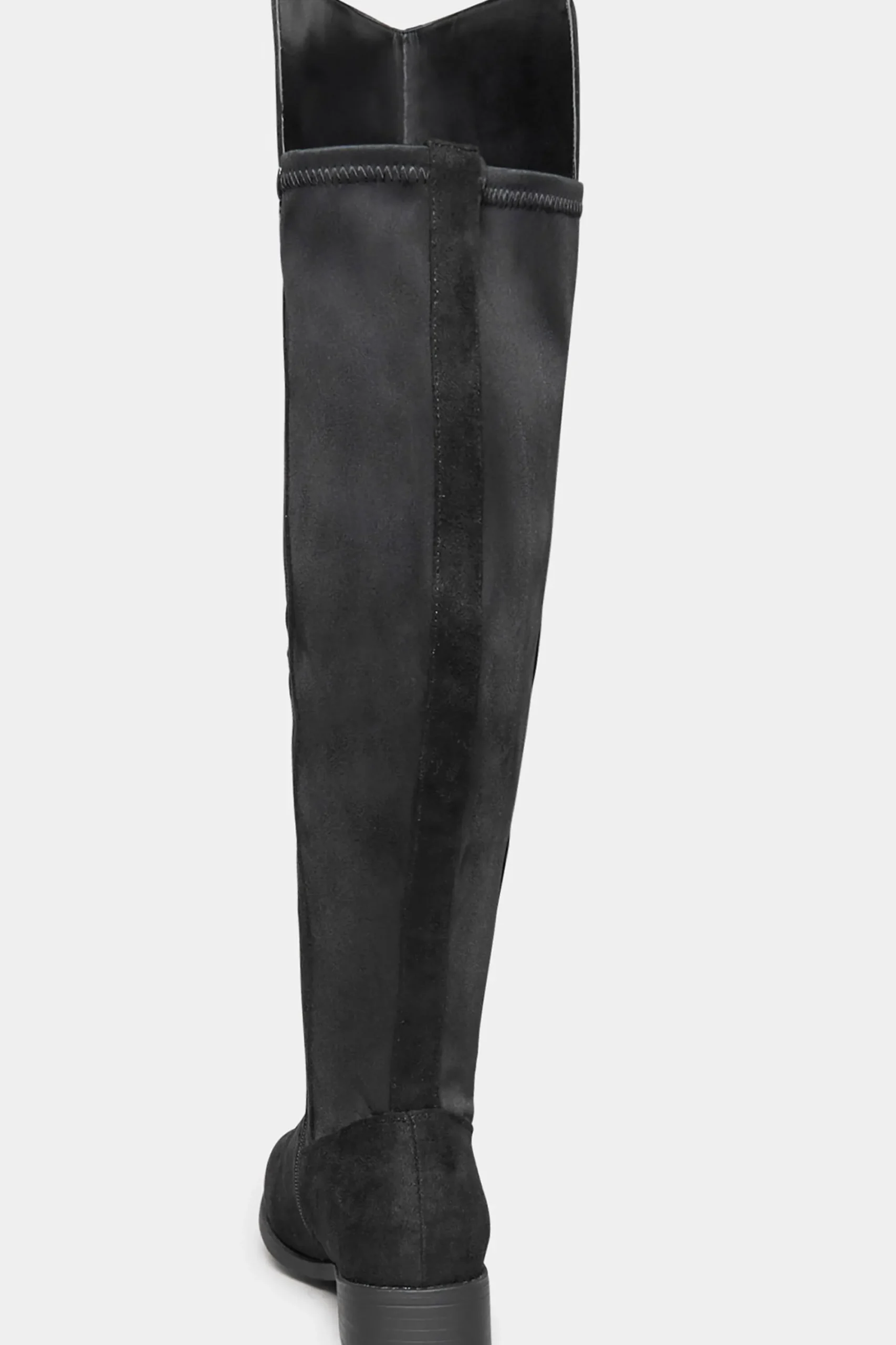 M&Co Yours Yours Black Faux Suede Stretch Over The Knee Boots In Wide E Fit & Extra Wide Eee Fit>Women Boots