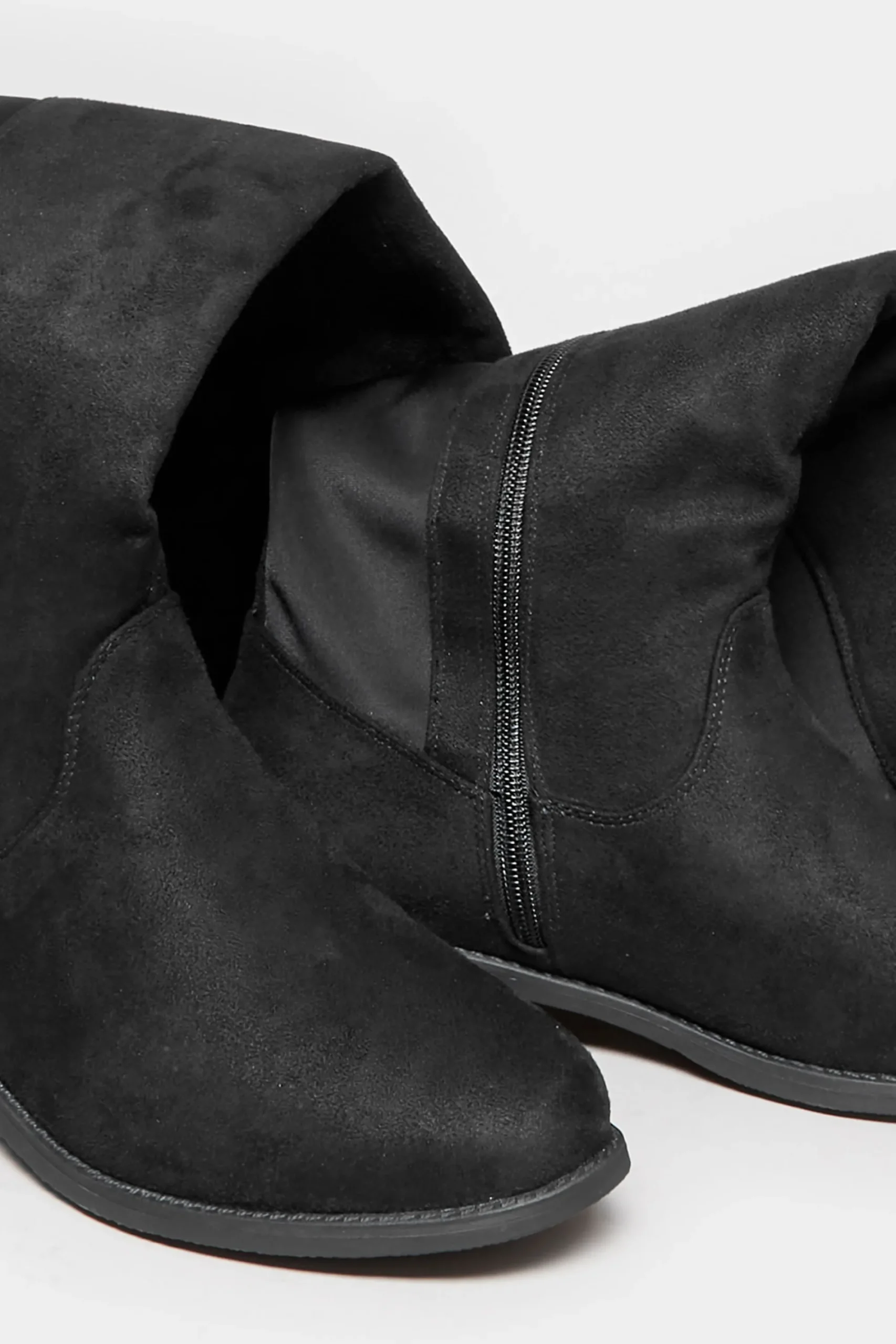 M&Co Yours Yours Black Faux Suede Stretch Over The Knee Boots In Wide E Fit & Extra Wide Eee Fit>Women Boots